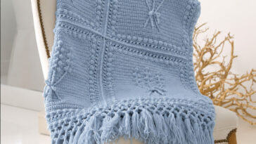 Aran Nosegay Crochet Throw Pattern