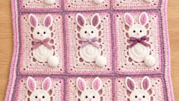 baby bunny blanket crochet pattern