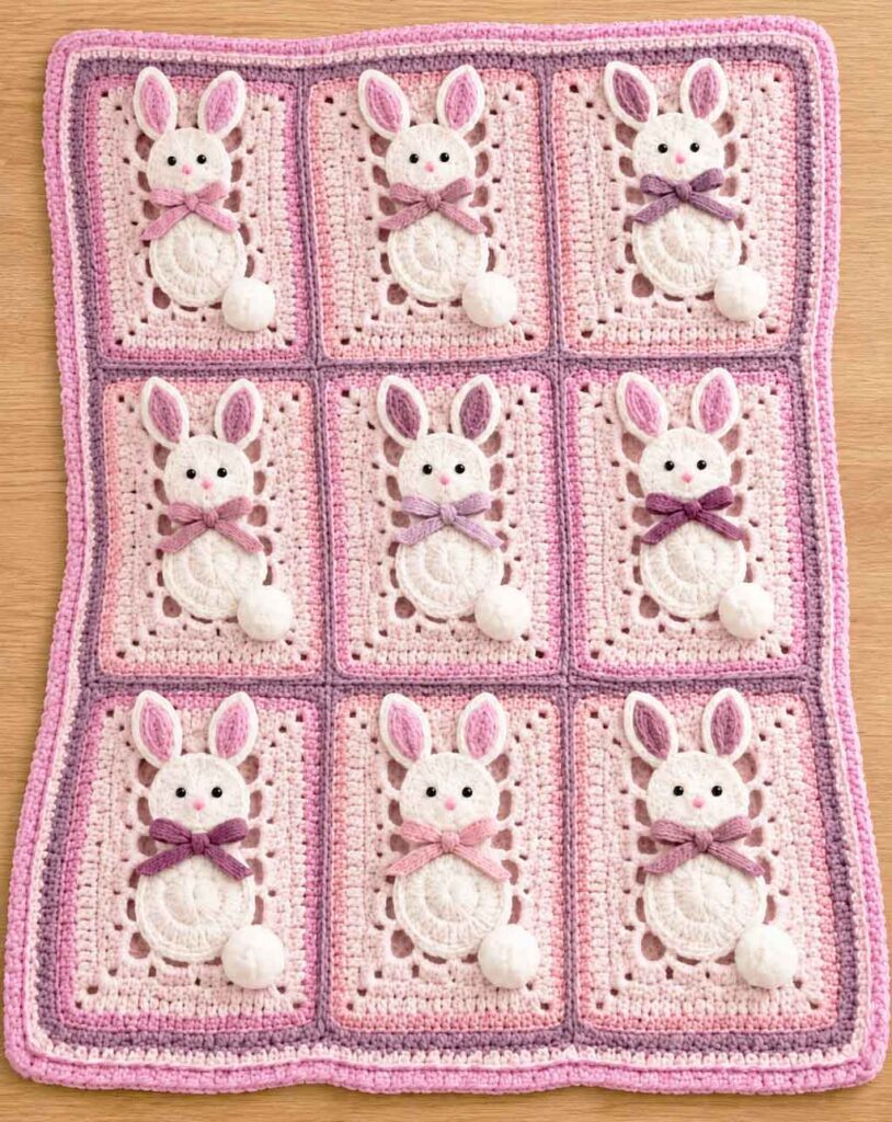 baby bunny blanket crochet pattern