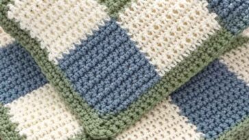 Baby Plaid Blanket Crochet Pattern