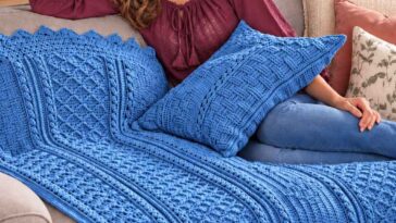 Basketweave Diamond Throw Crochet Pattern