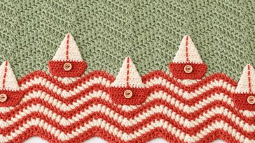 Bobbing Boats Blanket Crochet Pattern
