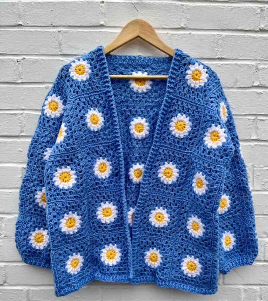 Crochet Granny Square Cardigan Pattern