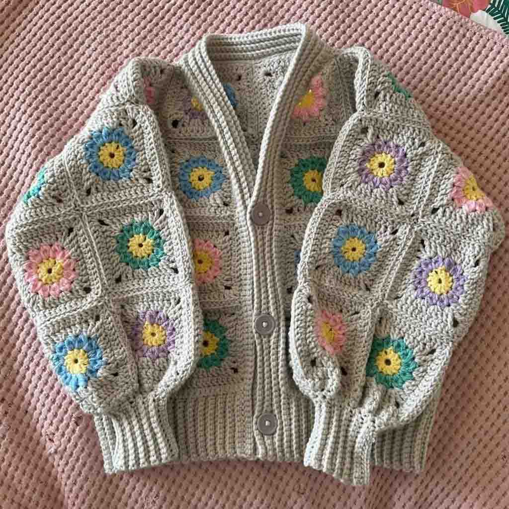 Crochet Granny Square Cardigan Pattern