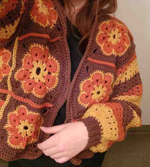 Crochet Granny Square Cardigan Pattern