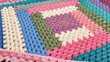 Granny Log Cabin Blanket Crochet Pattern
