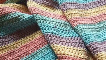 Herringbone Half Double Crochet Blanket Pattern