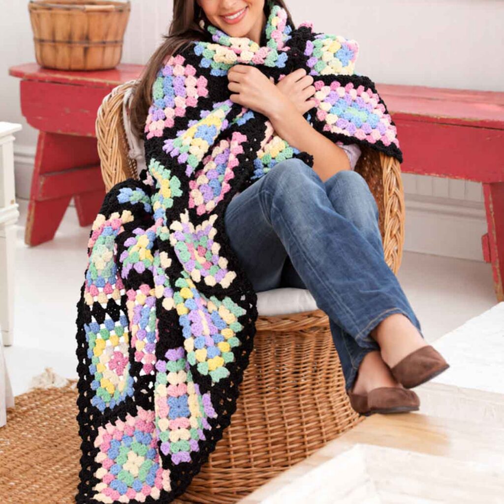 Traditional Granny Throw crochet pattern