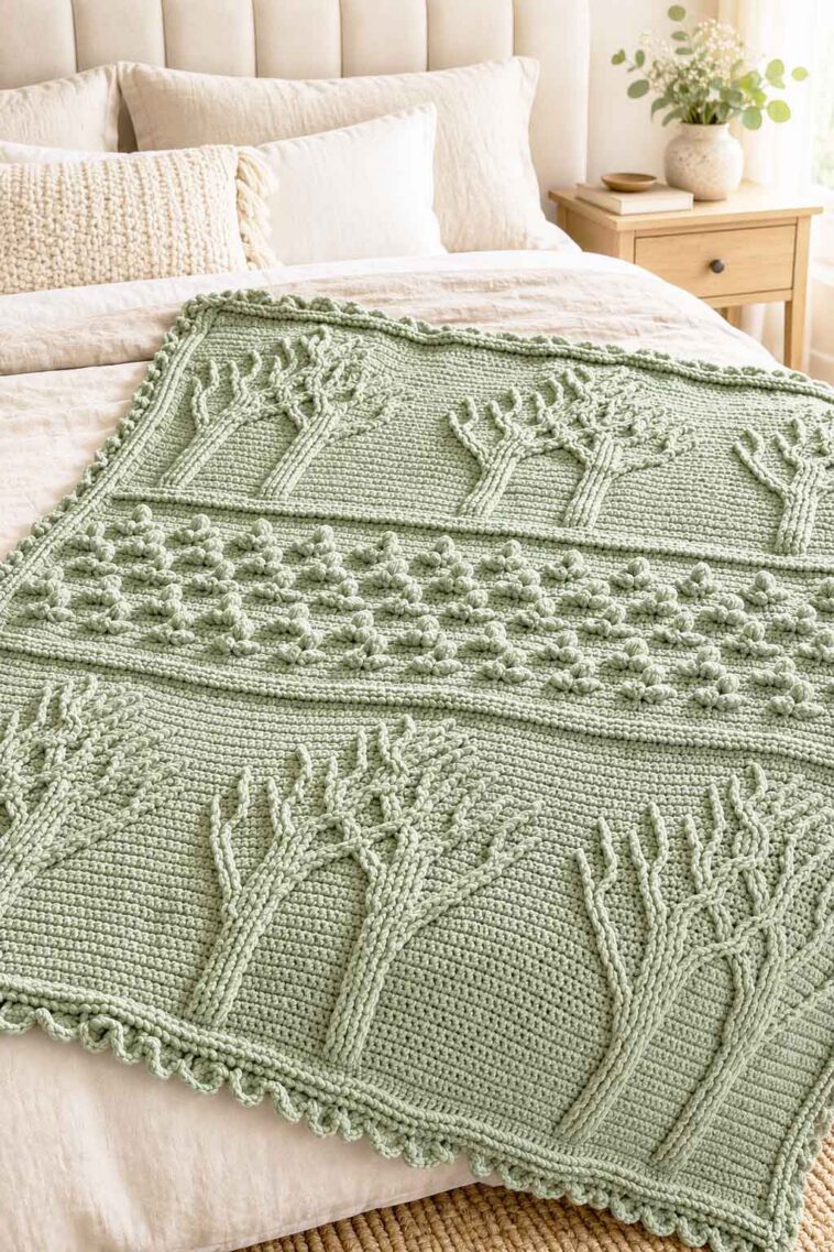 Tree of Life Afghan Crochet Pattern